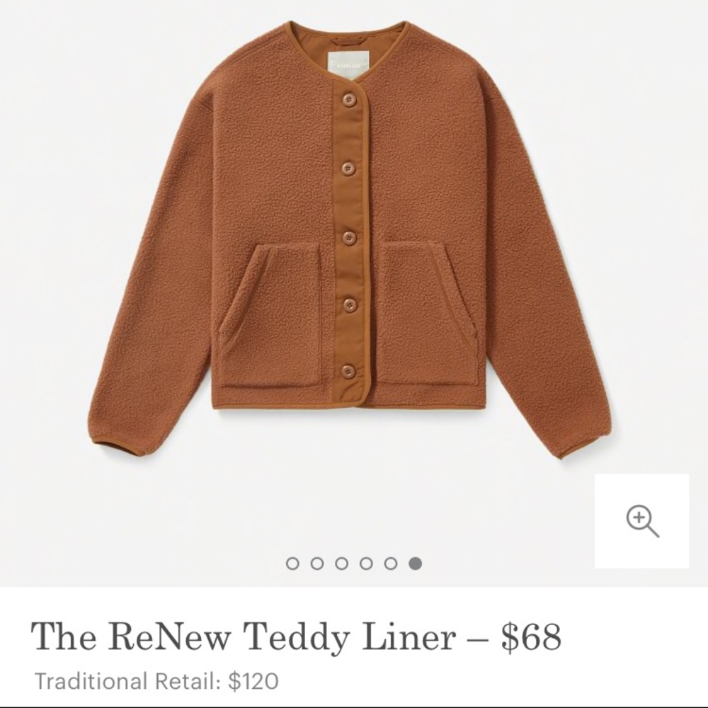 NWOT Everlane Teddy Re New Liner